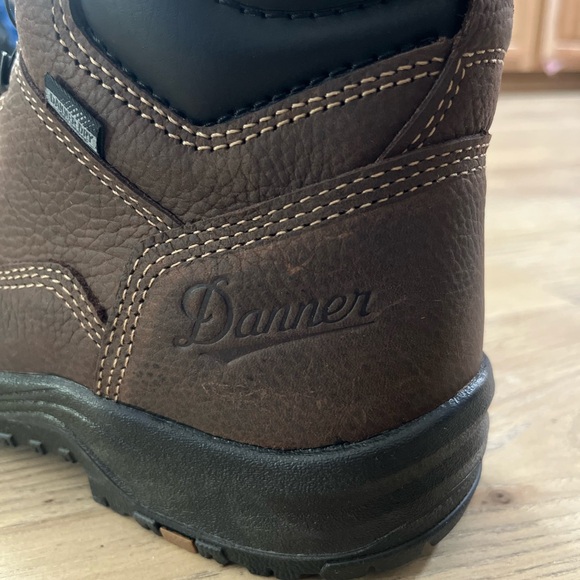 Danner Dark Brown Men\'s Leather Waterproof Aluminum Toe Boots